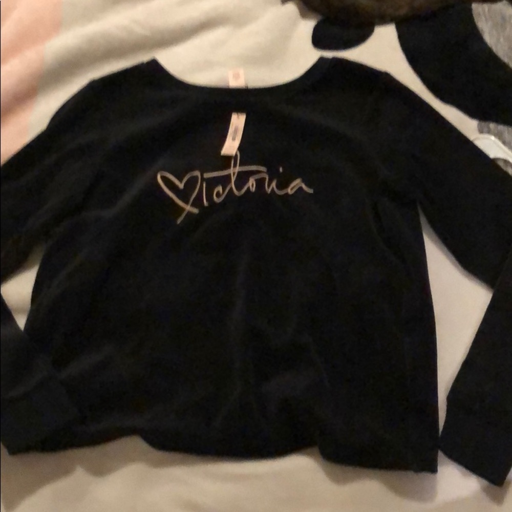 Victoria’s Secret velvet sweater with open back